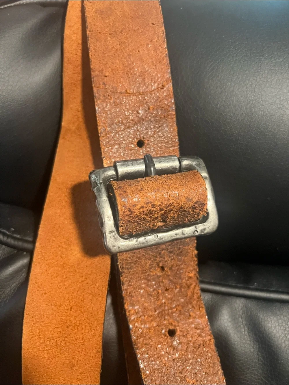 Men’s Diesel Two-Tone Brown Leather Messenger Bag